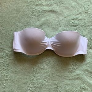 White cupped Victoria secret bandeau bikini top